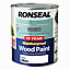 Ronseal 10 Year Weatherproof Wood Paint White Gloss Exterior Wood paint, 750ml Tin