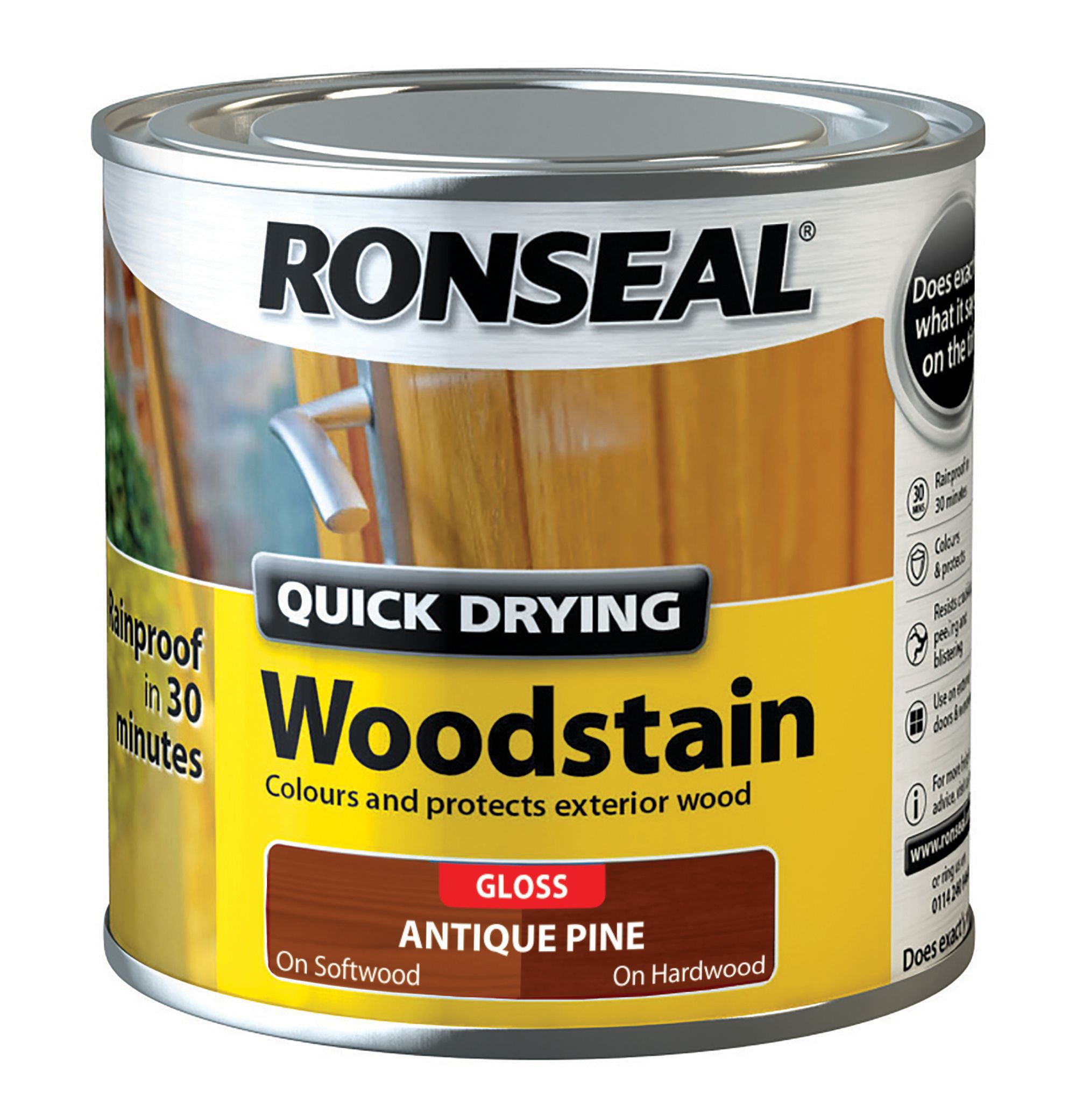 Ronseal Antique pine Gloss Wood stain, 250ml