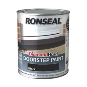 Ronseal Black Satin Doorstep paint, 0.75L