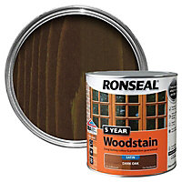 Ronseal Dark oak High satin sheen Wood stain, 2.5L