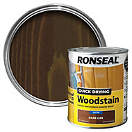 Ronseal Dark oak Satin Wood stain, 0.75L