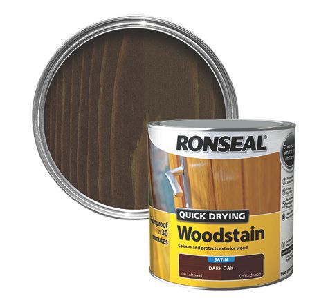 Ronseal Dark oak Satin Wood stain, 2.5L