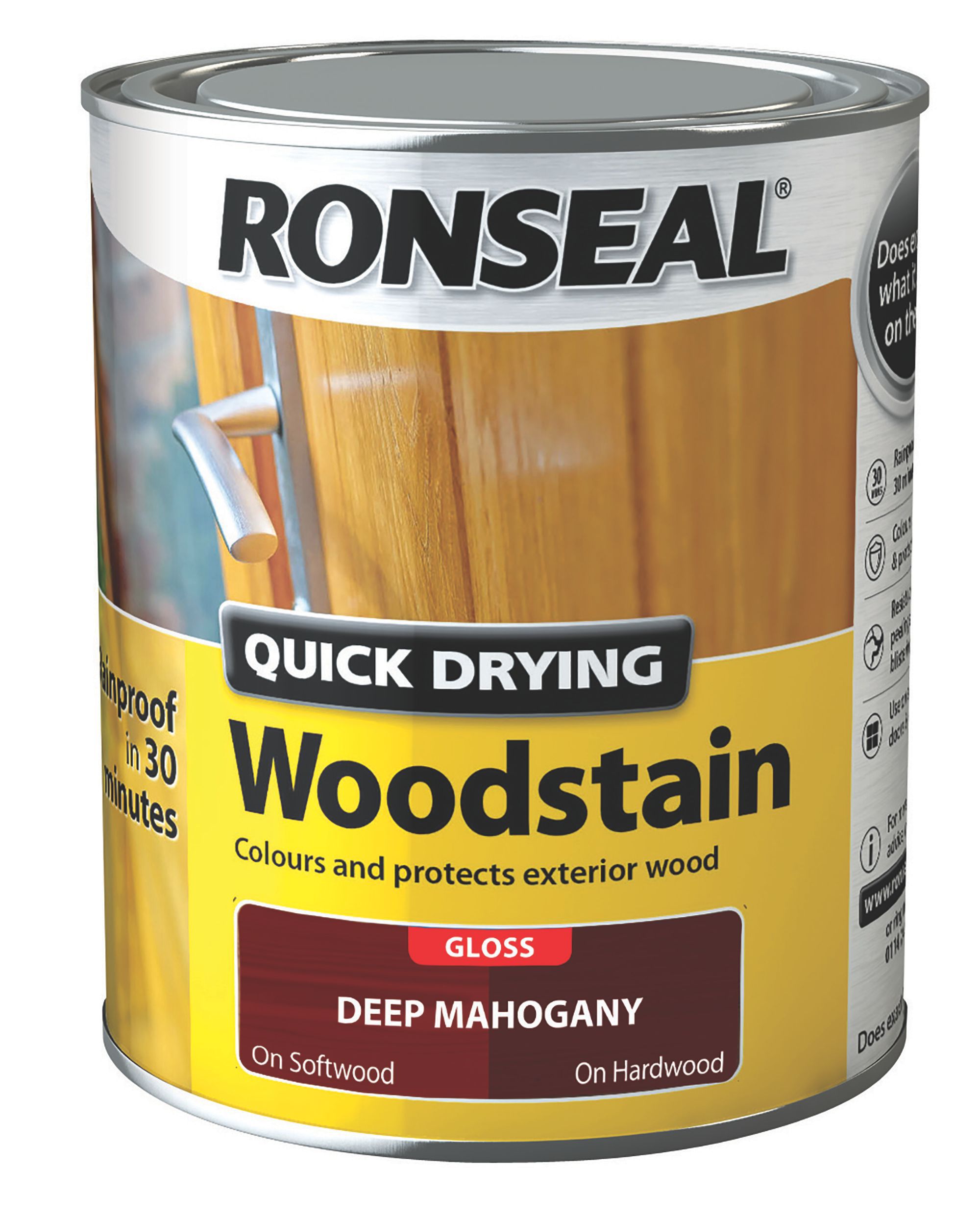 Ronseal Deep mahogany Gloss Wood stain, 750ml