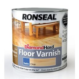 Ronseal Diamond hard Clear Satin Floor Wood varnish, 2.5L