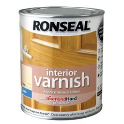 Ronseal Diamond hard Clear Satin Wood varnish, 0.75L
