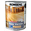 Ronseal Diamond Hard Floor Varnish Clear Satin Wood Floor Varnish, 5L