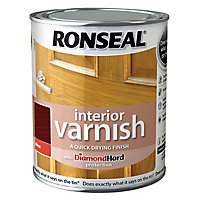 Ronseal Diamond hard Teak Gloss Wood varnish, 250ml