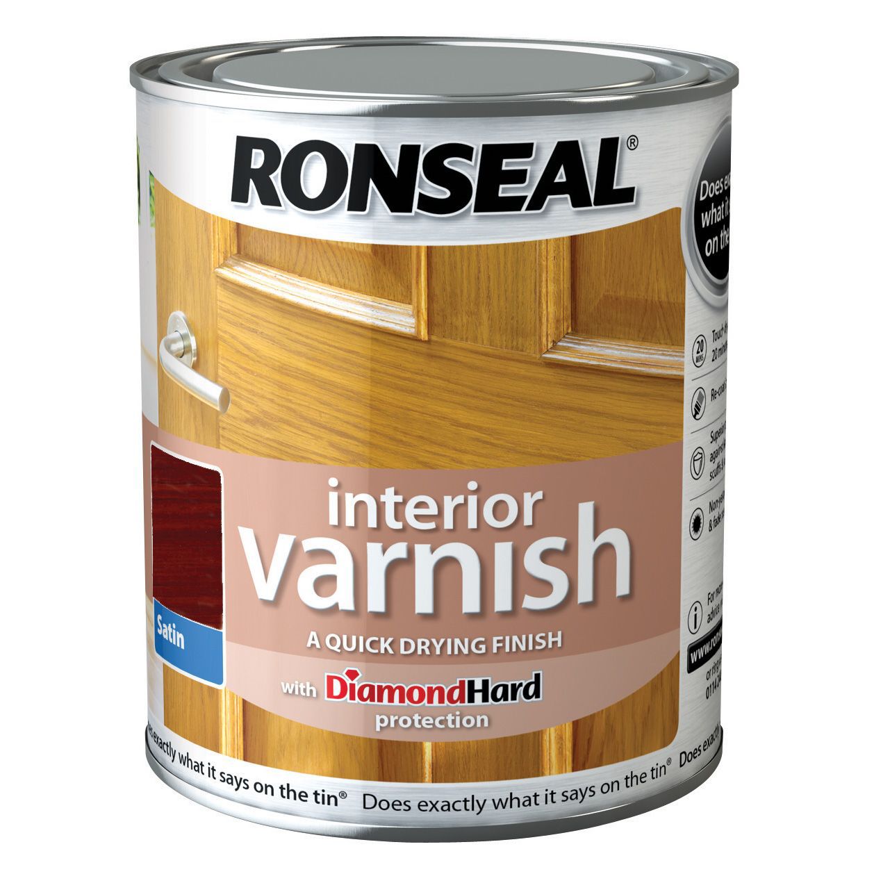Ronseal Diamond hard Teak Satin Wood varnish, 750ml