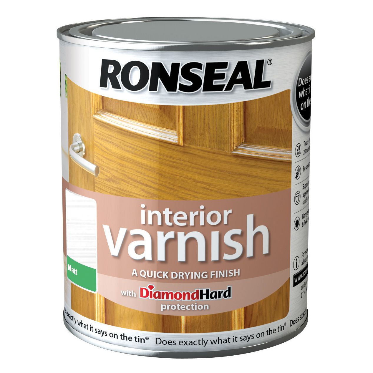 Ronseal Diamond hard White ash Matt Wood varnish, 750ml