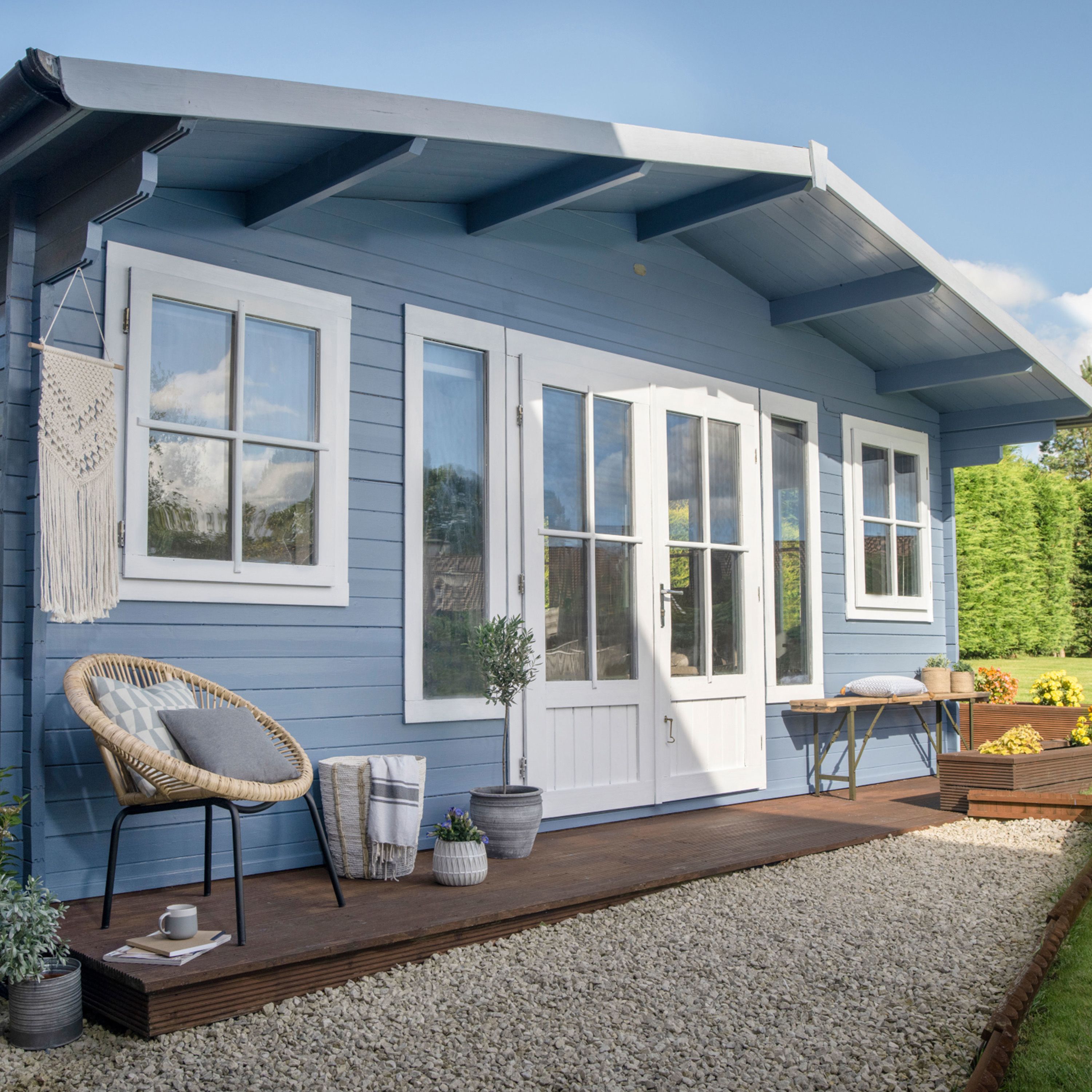 Ronseal Fence Life Plus Cornflower Matt Exterior Fence & shed Wood paint, 5L Tub