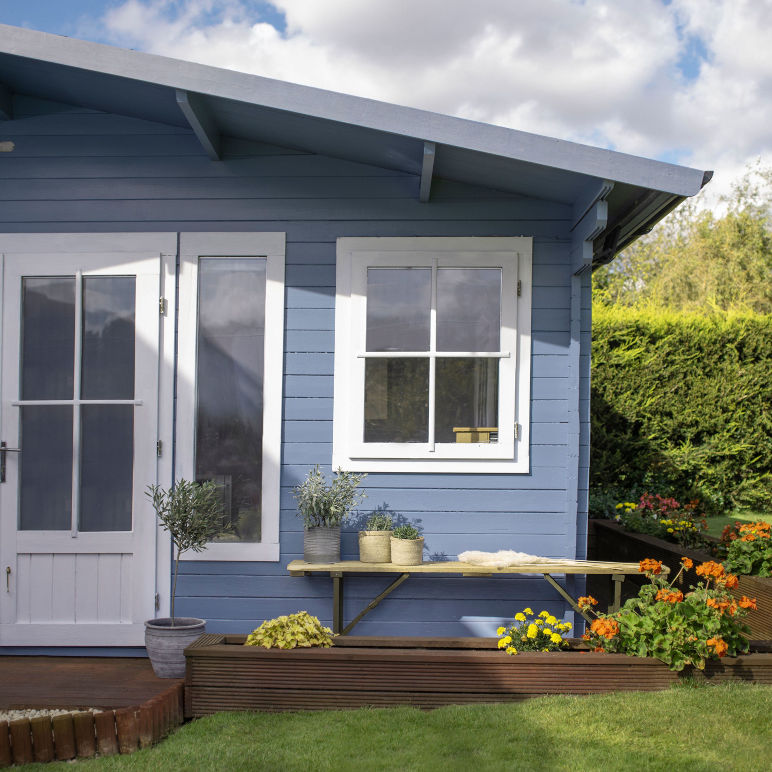 Ronseal Fence Life Plus Cornflower Matt Exterior Fence & shed Wood paint, 5L Tub