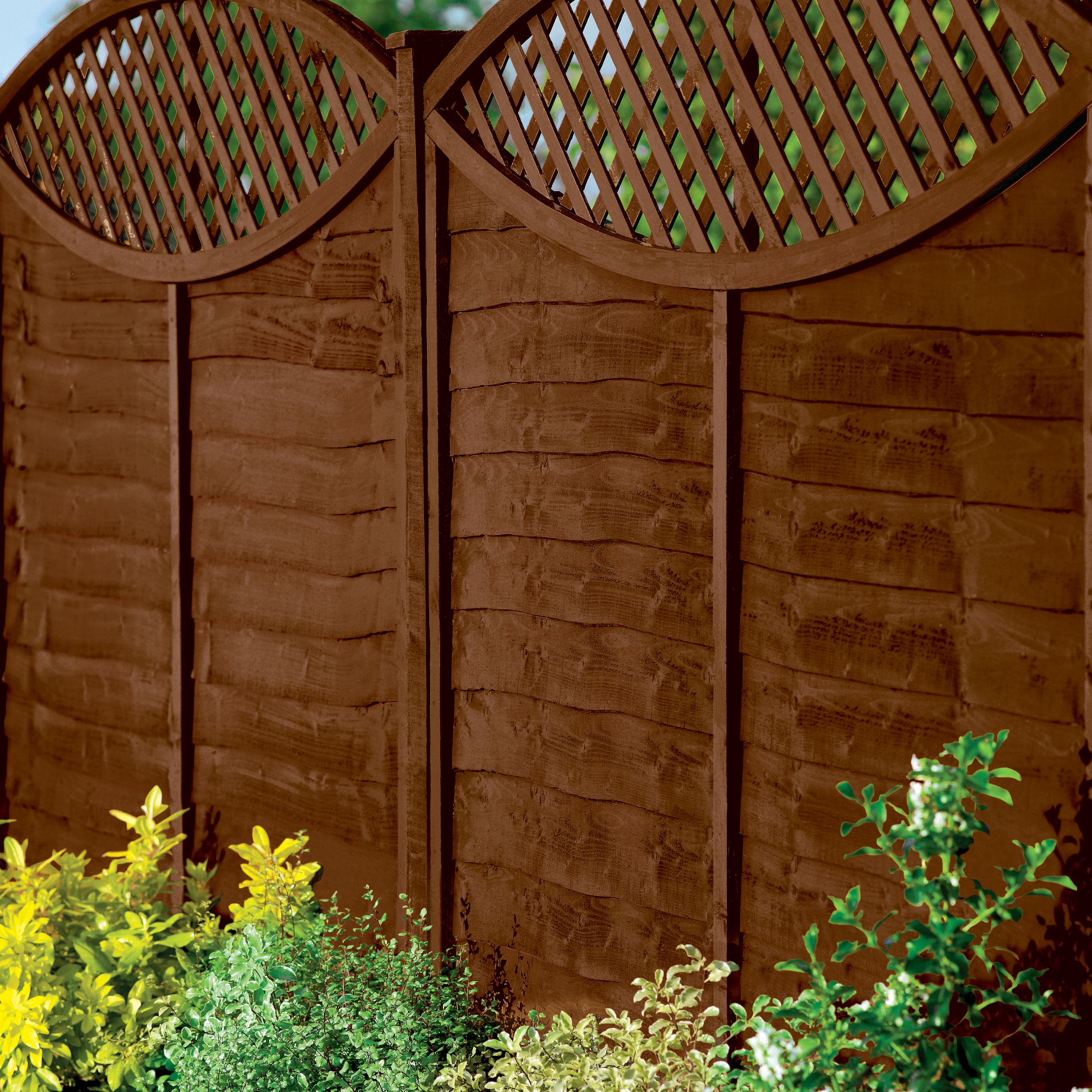 Ronseal Fence Life Plus Dark oak Matt Exterior Fence & shed Wood paint, 5L Tub