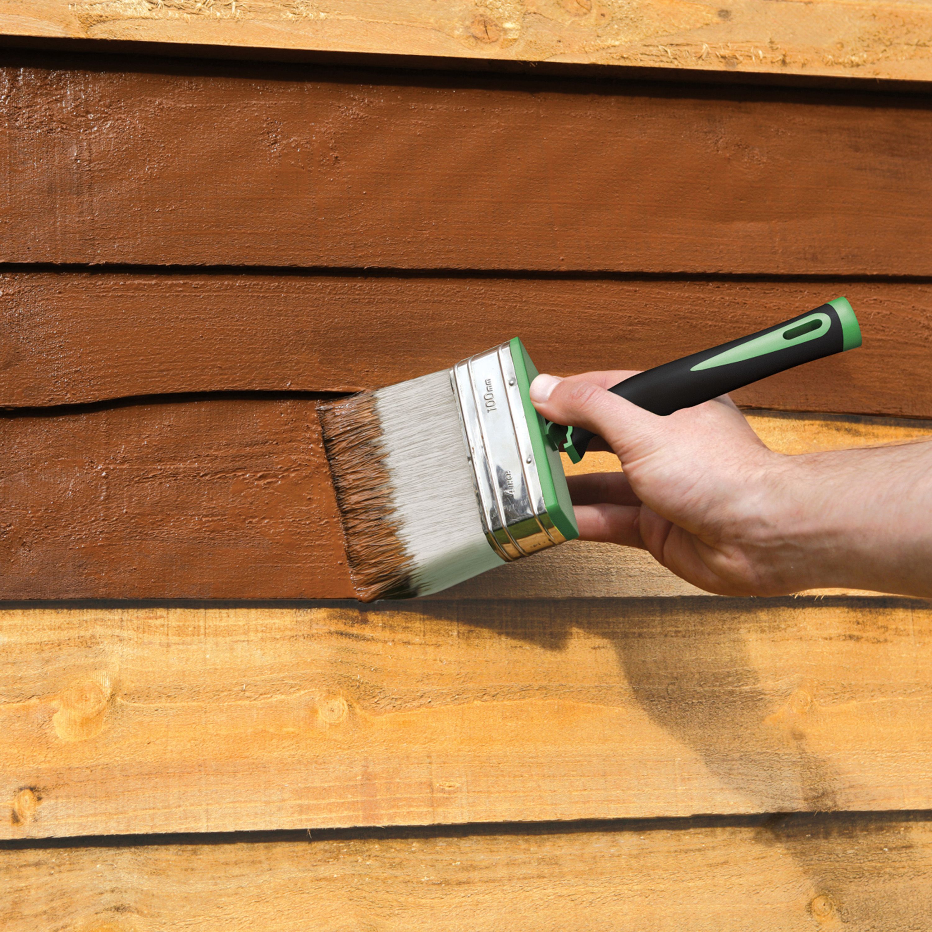 Ronseal Fence Life Plus Dark oak Matt Exterior Fence & shed Wood paint, 5L Tub