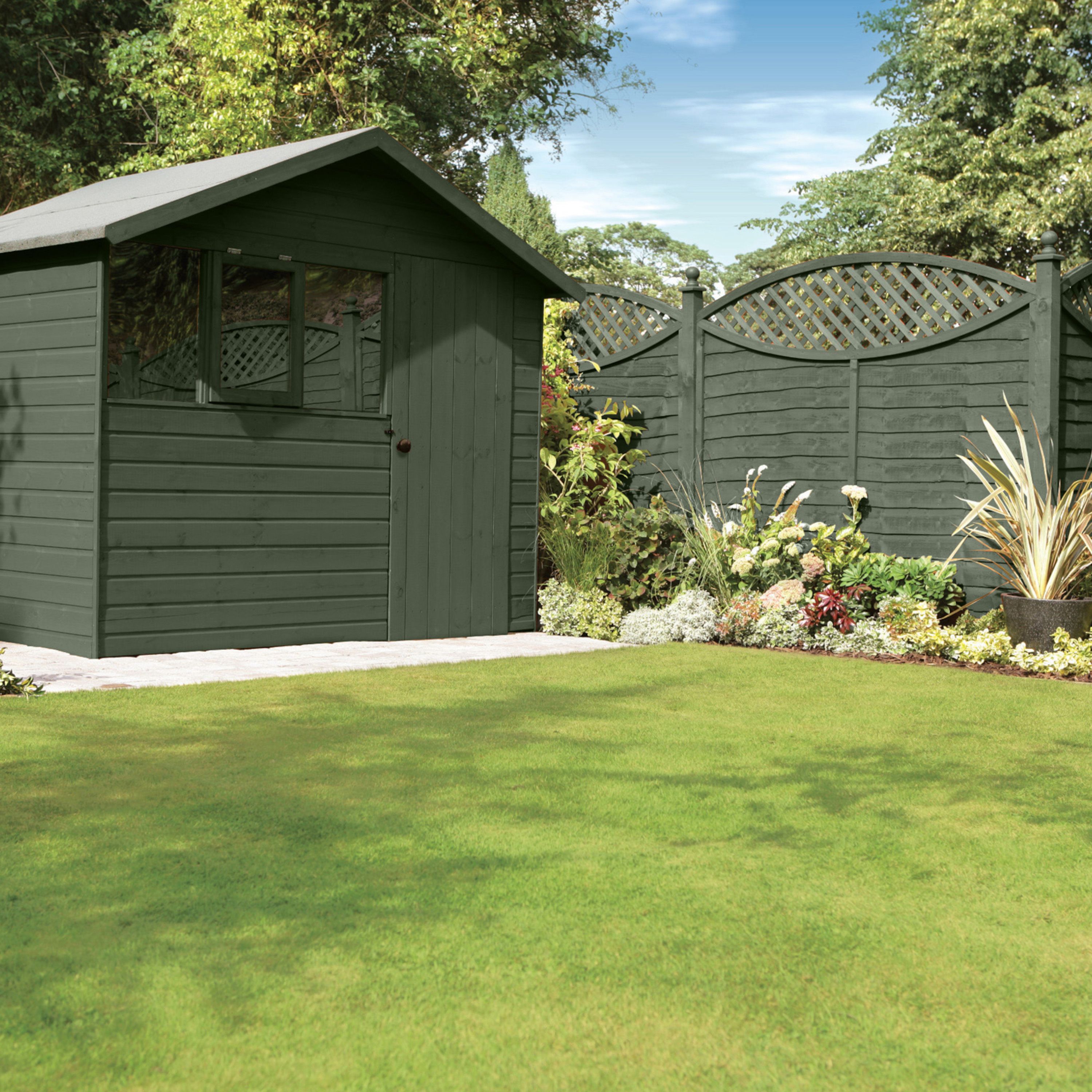 Ronseal Fence Life Plus Forest green Matt Exterior Fence & shed Wood paint, 9L Tub