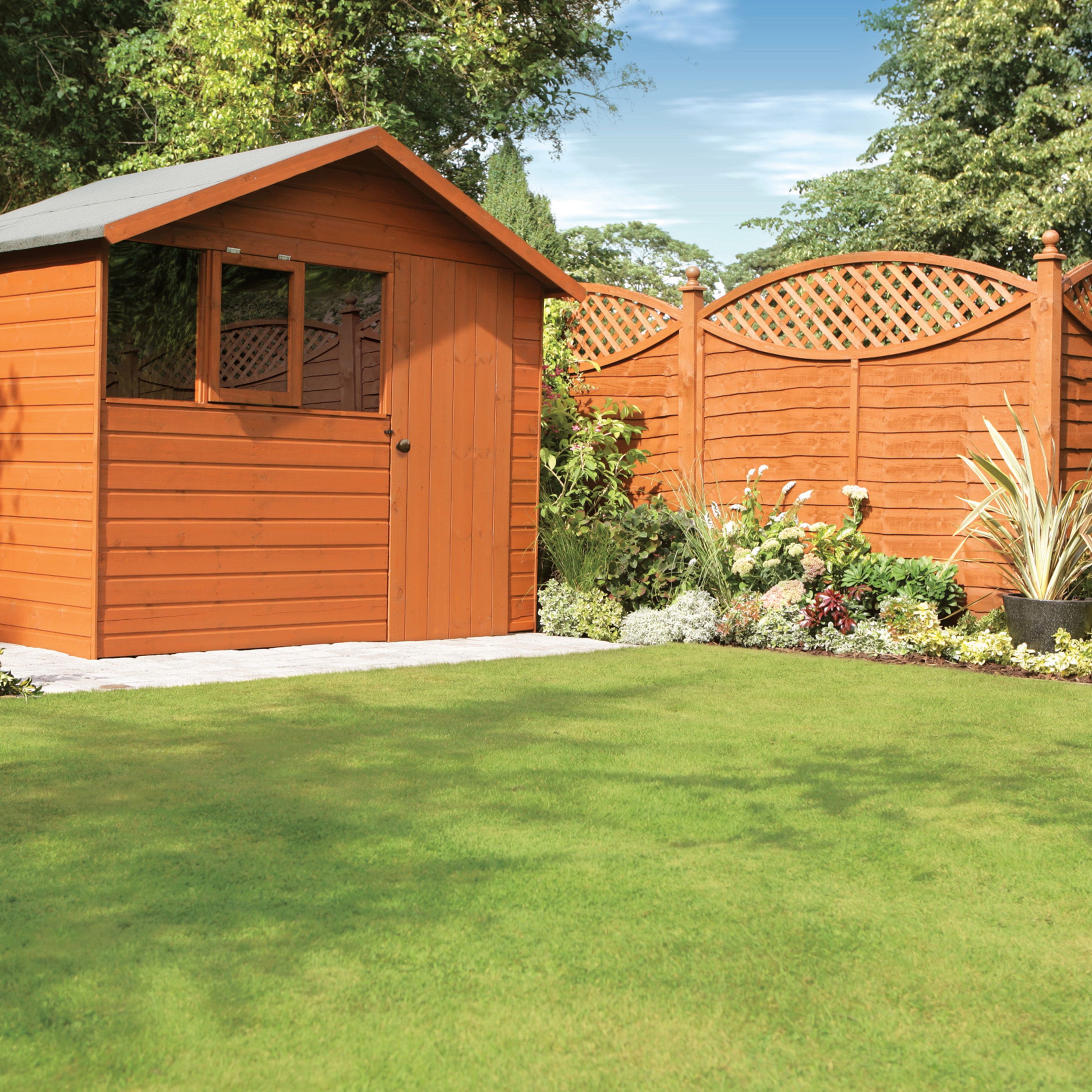 Ronseal Fence Life Plus Harvest gold Matt Exterior Fence & shed Wood paint, 9L Tub