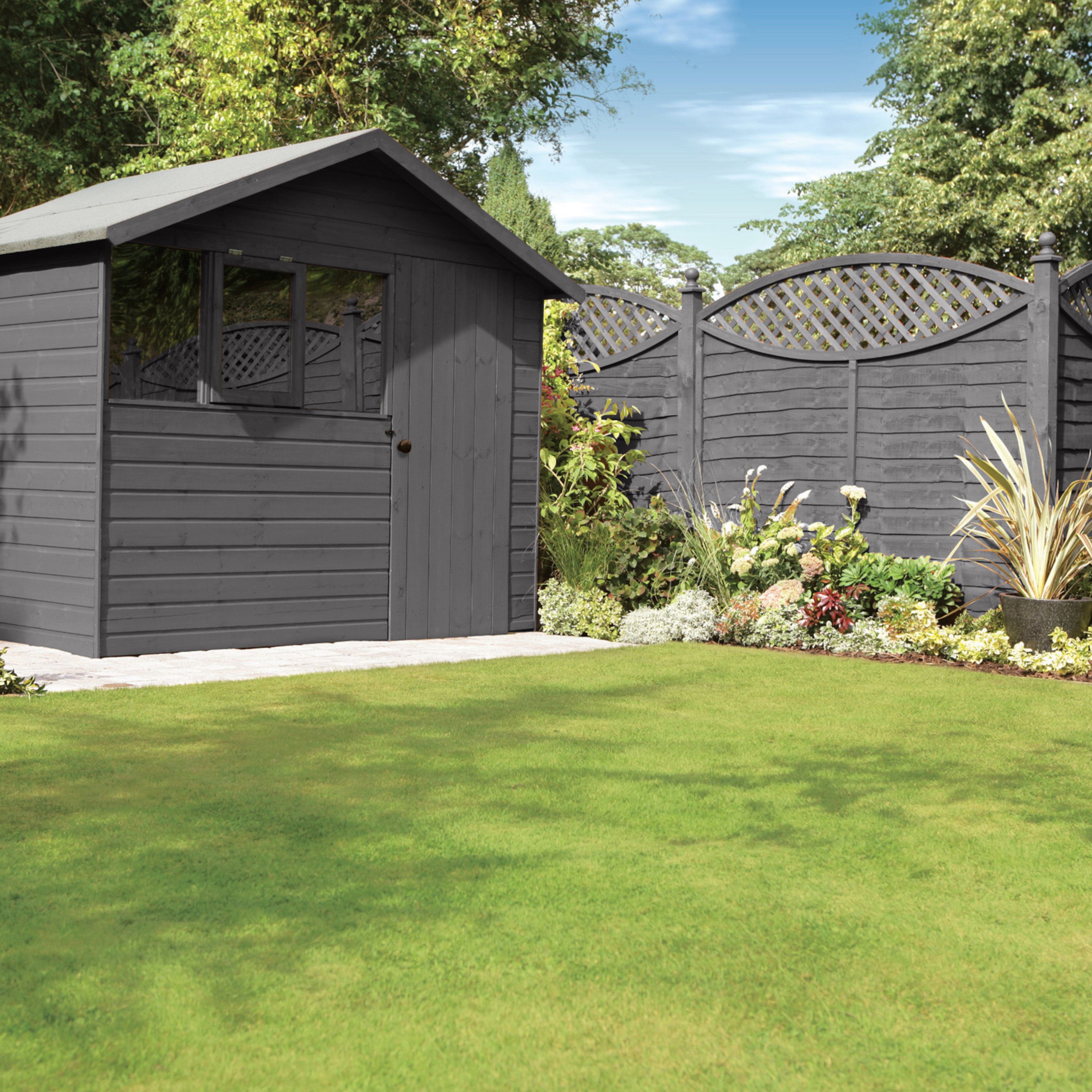 Ronseal Fence Life Plus Slate Matt Exterior Fence & shed Wood paint, 9L Tub