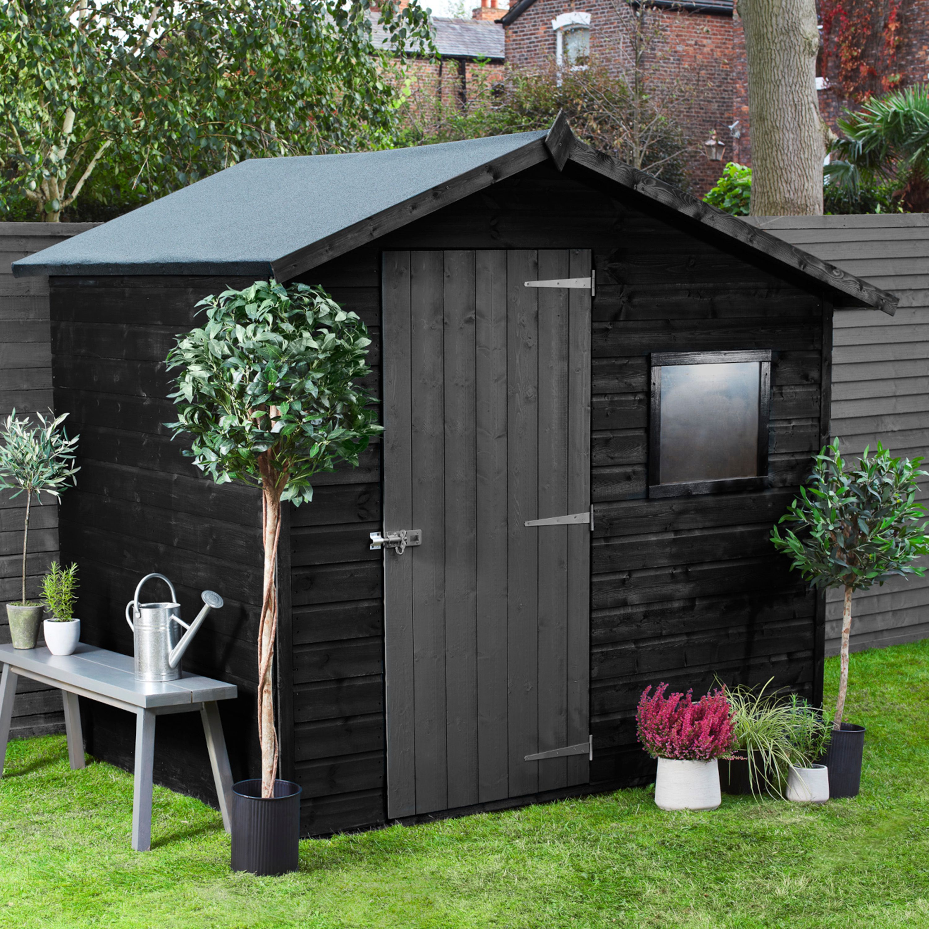 Ronseal Fence Life Plus Tudor black oak Matt Exterior Fence & shed Wood paint, 9L Tub