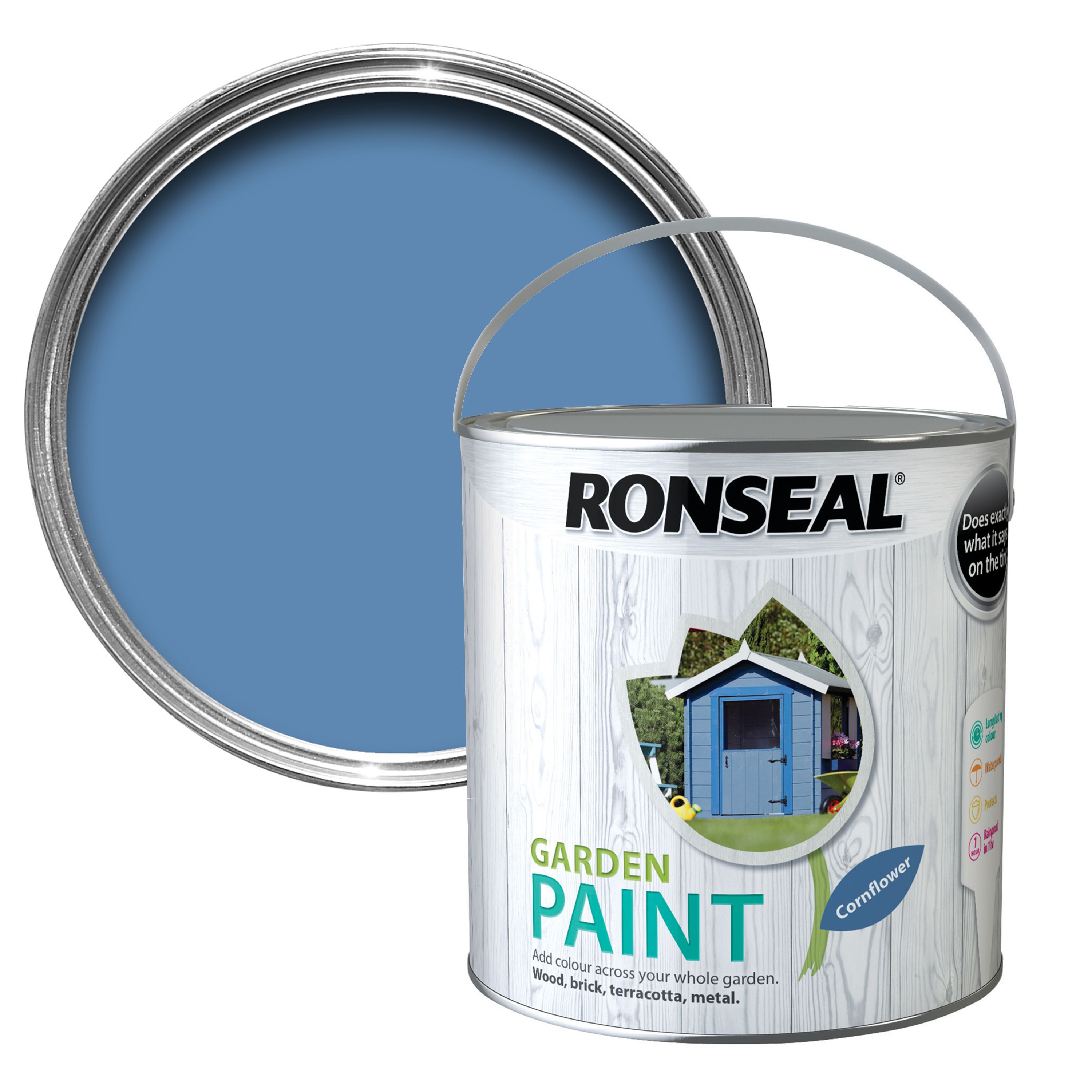 Ronseal Outdoor Garden Paint - For Exterior Wood Metal Stone Brick - All  Colours