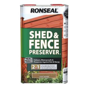 Ronseal Light brown Matt Fence & shed Preserver, 5L