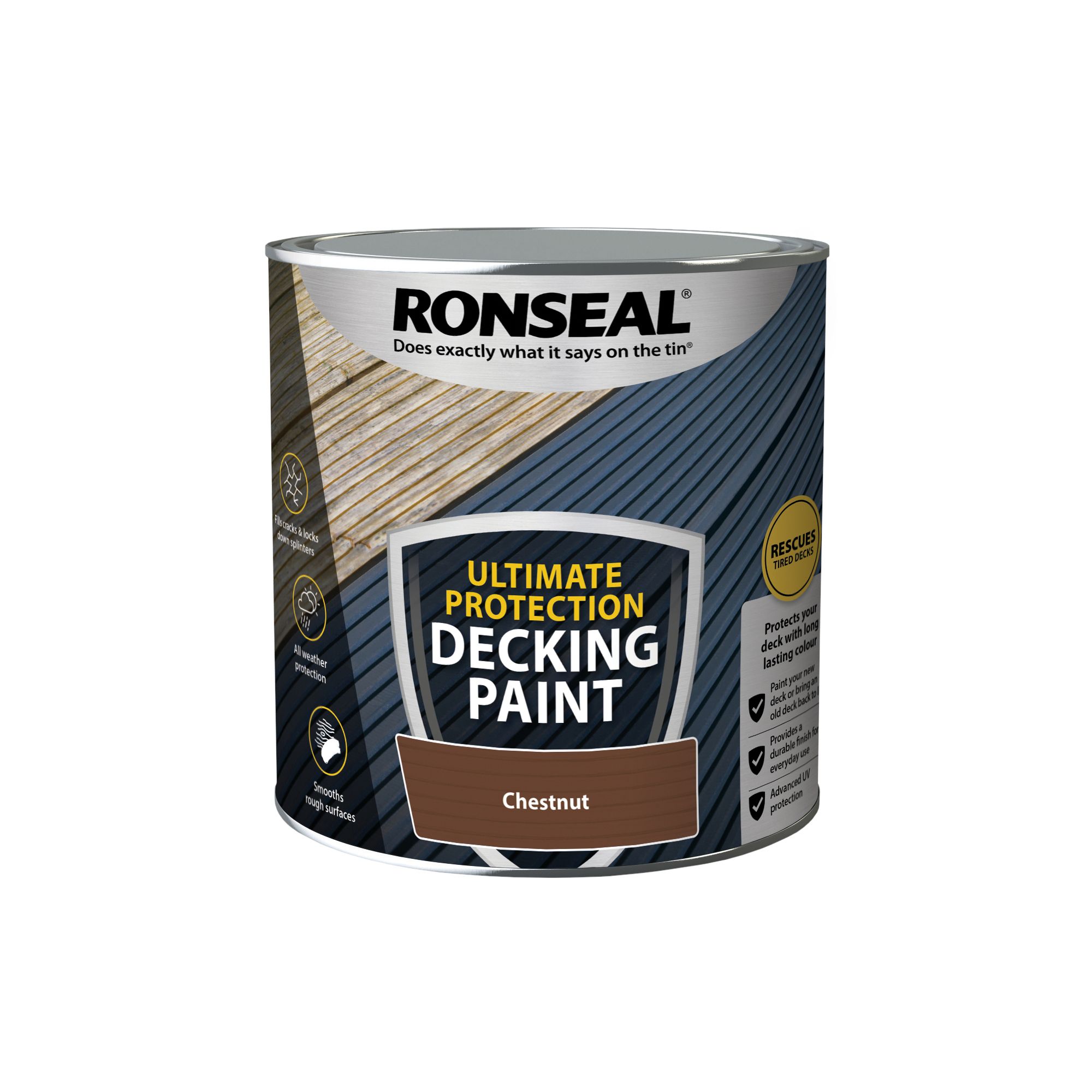 Ronseal Matt chestnut Decking paint, 2.5L