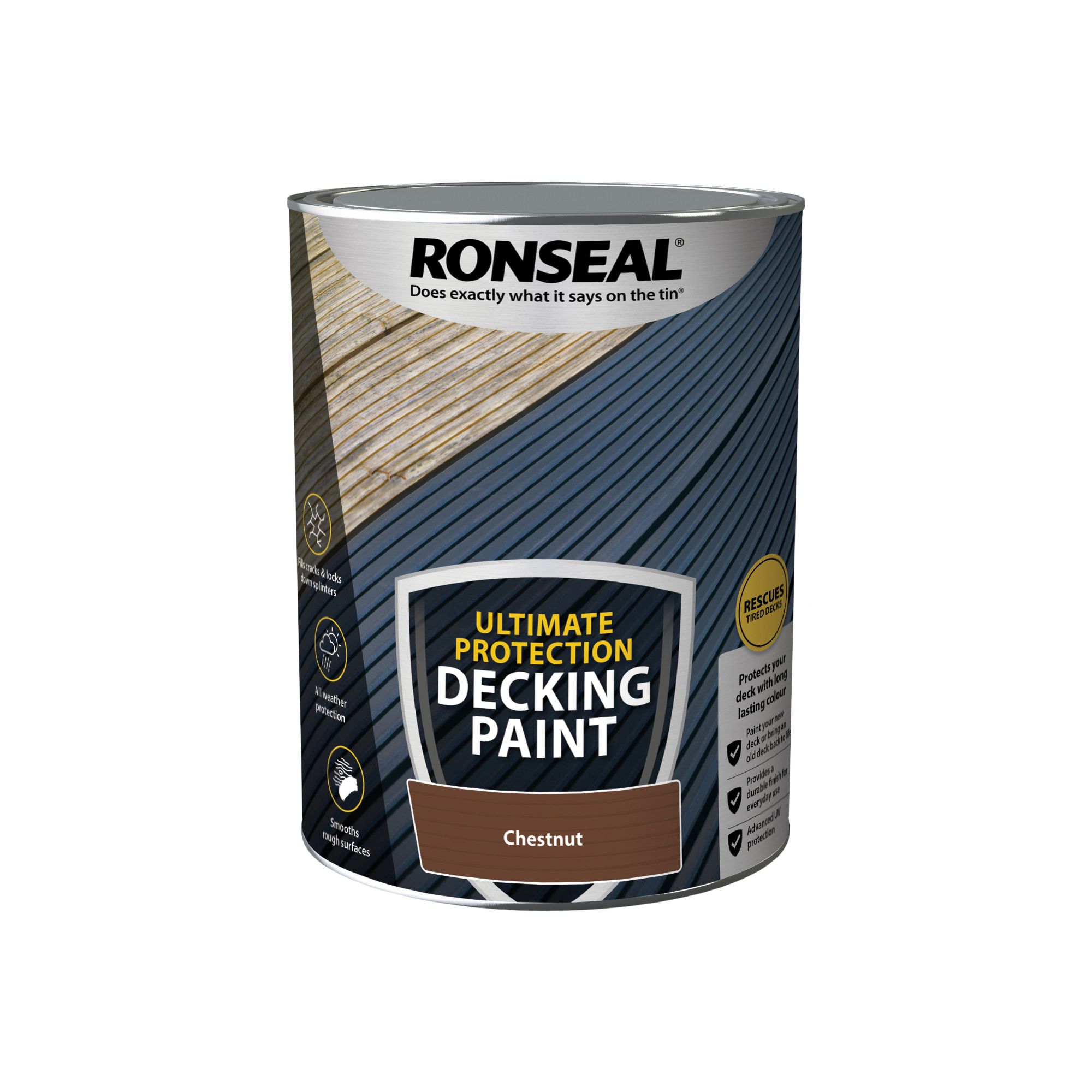 Ronseal Matt chestnut Decking paint, 5L
