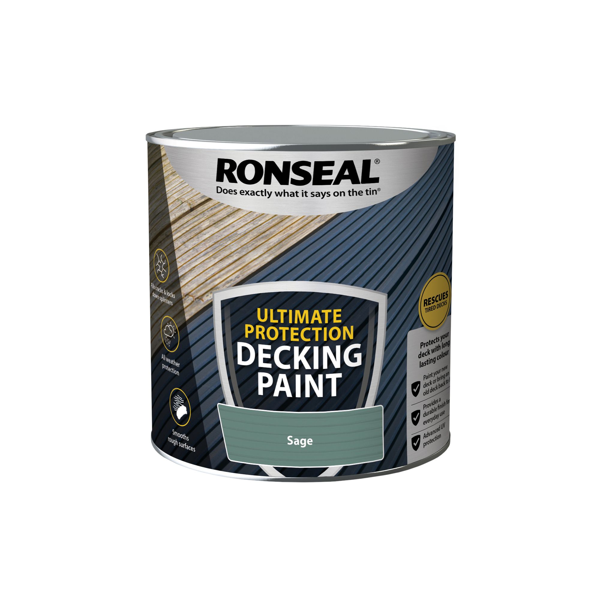Ronseal Matt sage Decking paint, 2.5L