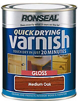 Ronseal Medium oak Gloss Wood varnish, 750ml