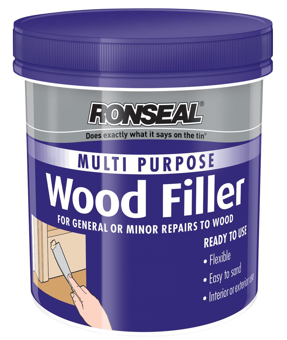 Ronseal Multi purpose Medium Ready mixed Wood Filler, 0.47kg