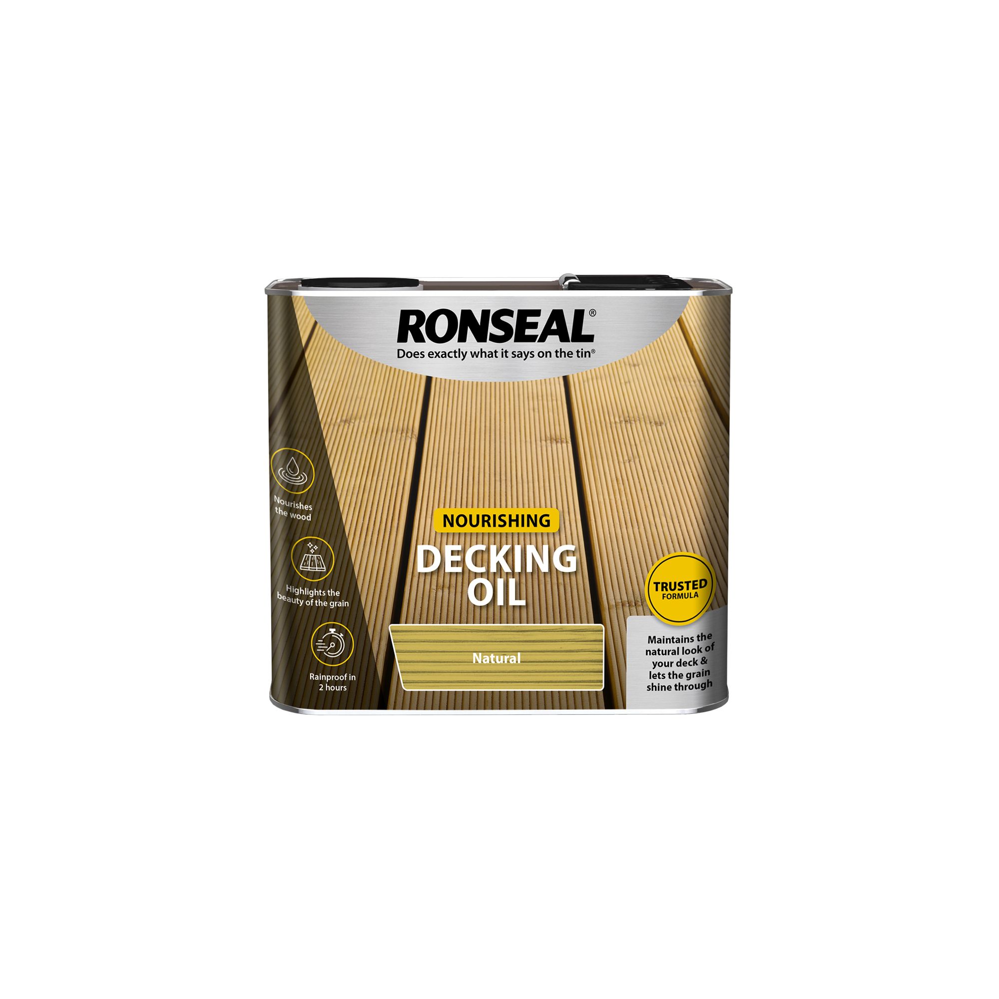 Ronseal Natural Matt Decking Wood oil, 2.5L