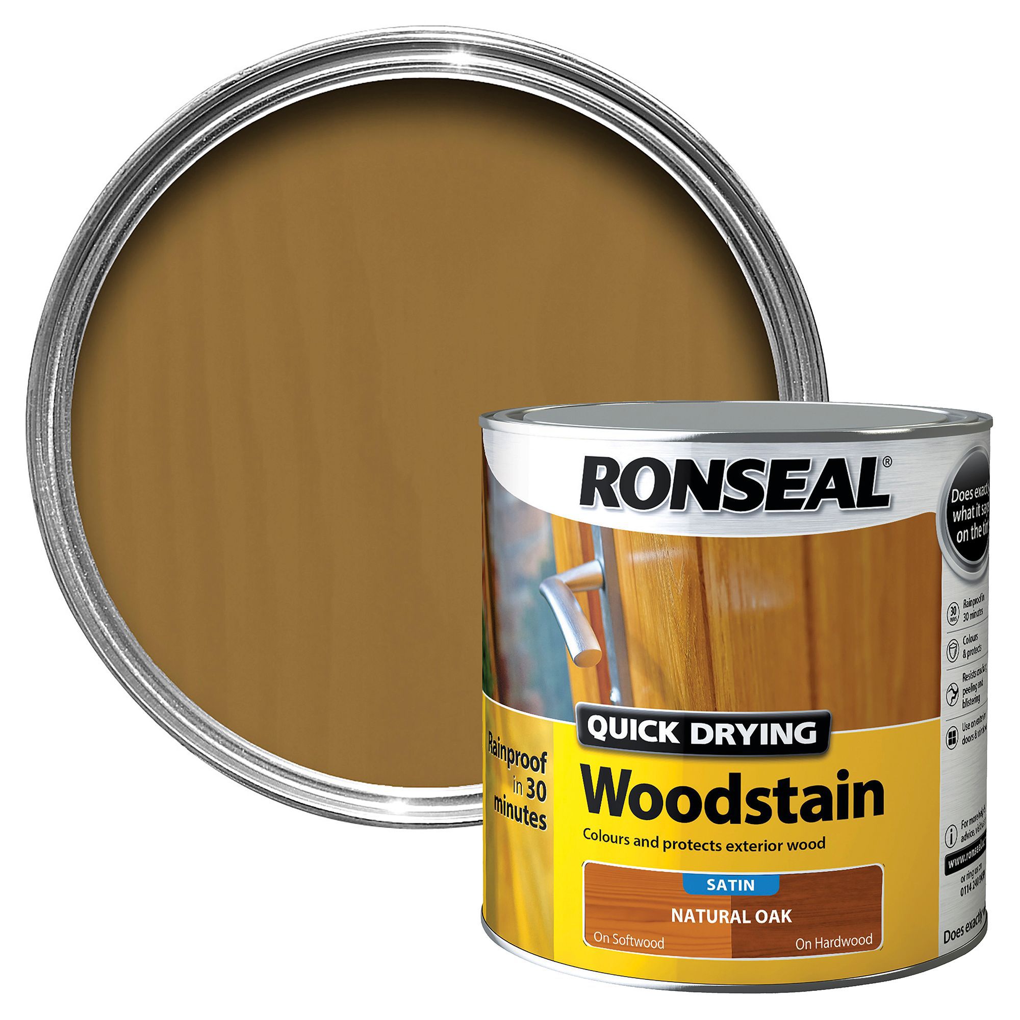 Ronseal Natural Oak Satin Wood Stain 2 5l Tradepoint