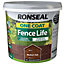 Ronseal One Coat Fence Life Medium oak Matt Exterior Wood paint, 5L