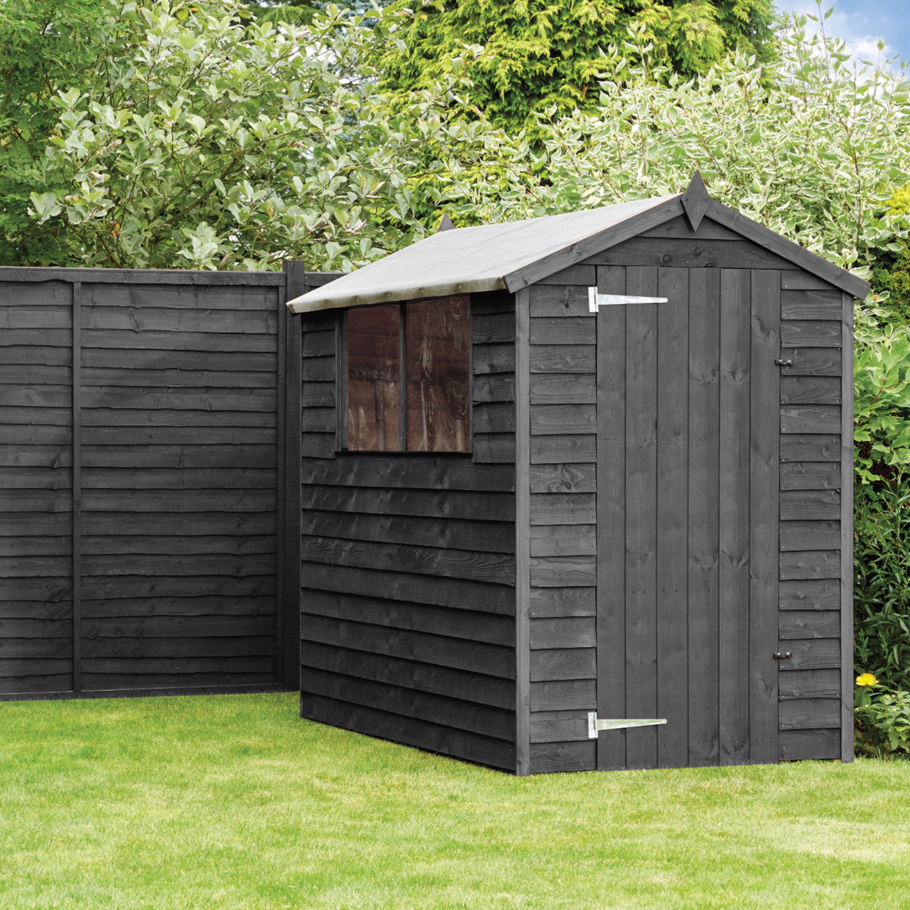 Ronseal One Coat Fence Life Tudor black oak Matt Exterior Fence & shed Wood paint, 5L Tub