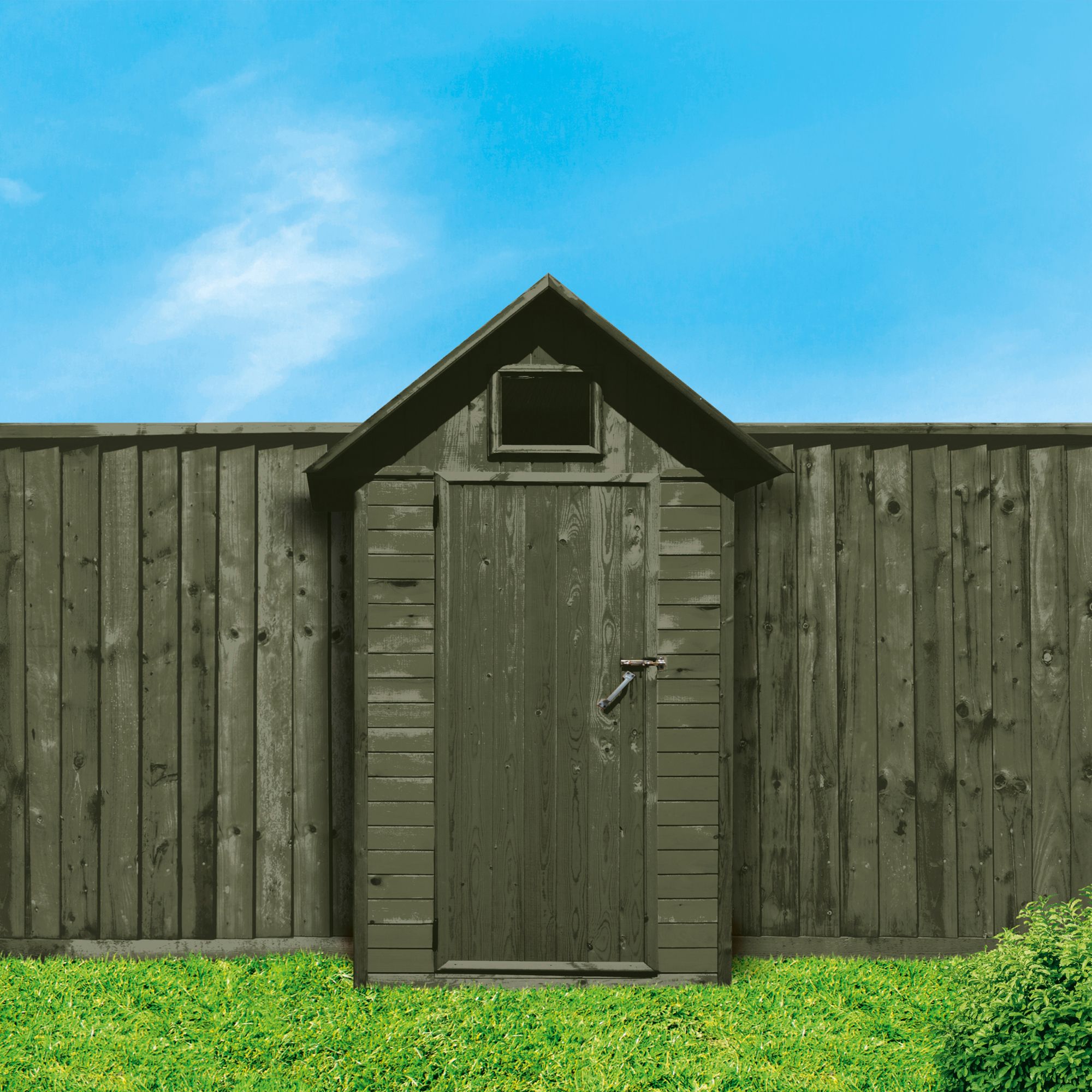 Ronseal One Coat Forest Green Matt Exterior Shed & fence Protector Wood paint, 5L Tub