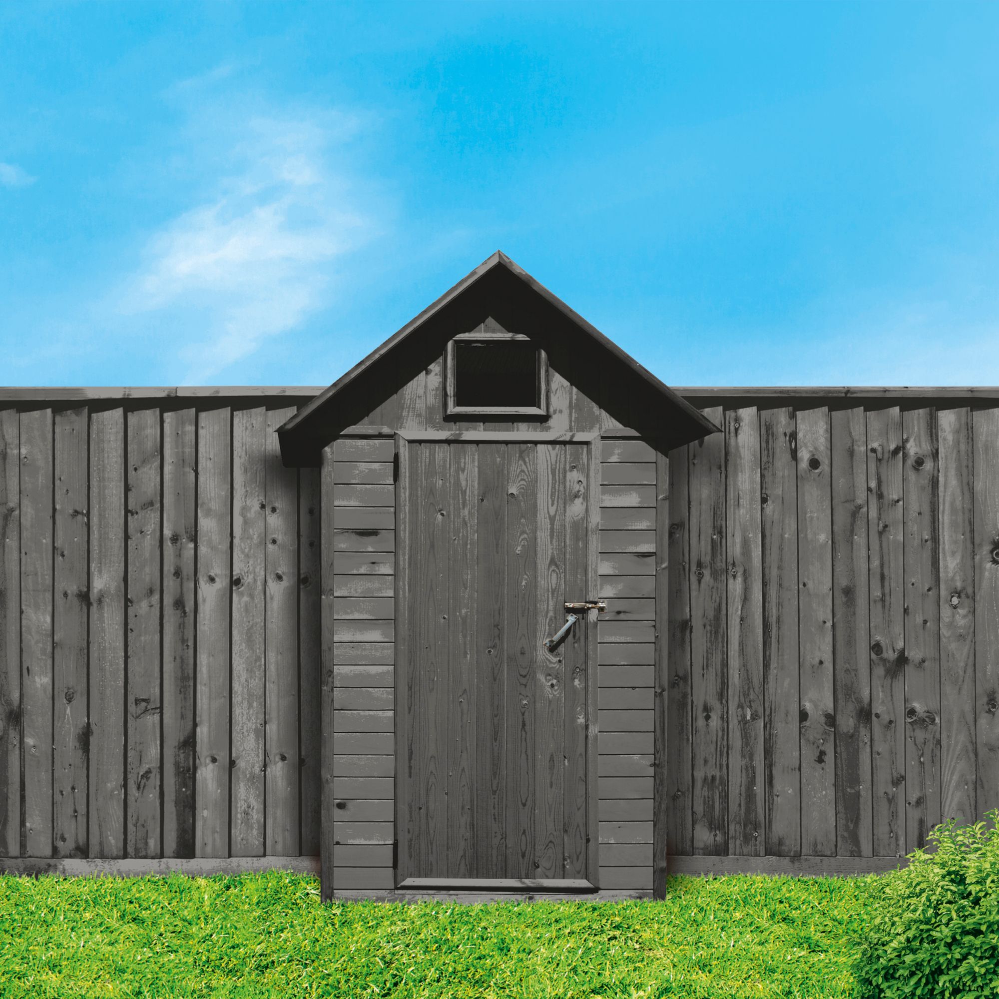 Ronseal One Coat Refill Charcoal Grey Matt Exterior Shed & fence Protector Wood paint, 950ml Pouch