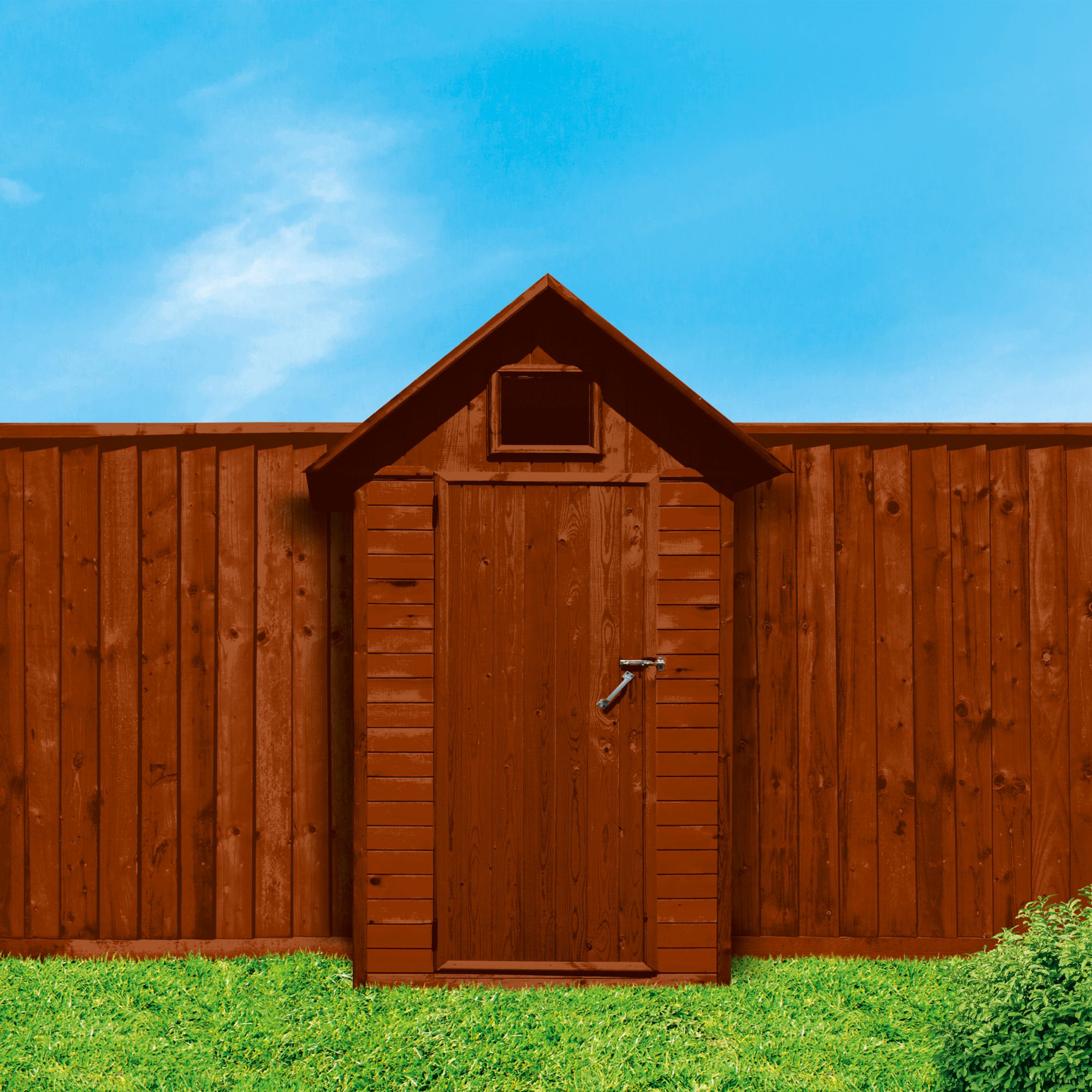 Ronseal One Coat Refill Medium Oak Matt Exterior Shed & fence Protector Wood paint, 950ml Pouch