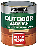 Ronseal Outdoor Varnish Clear Gloss Window frames Wood varnish, 2.5L