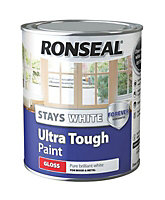 Ronseal Pure brilliant white Gloss Metal & wood paint, 750ml
