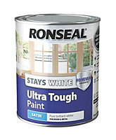 Ronseal Pure brilliant white Satinwood Metal & wood paint, 750ml