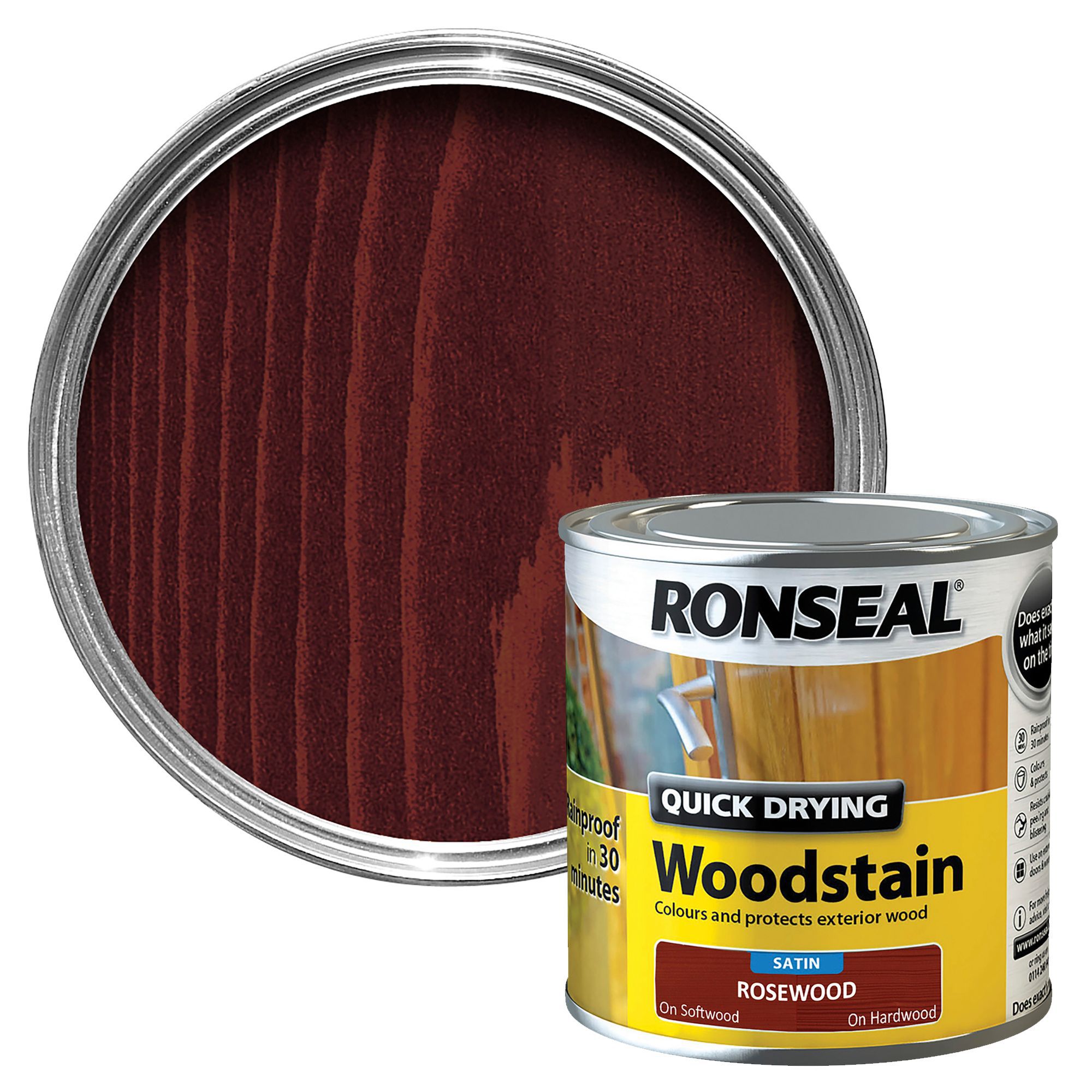 Ronseal Rosewood Satin Wood stain, 250ml