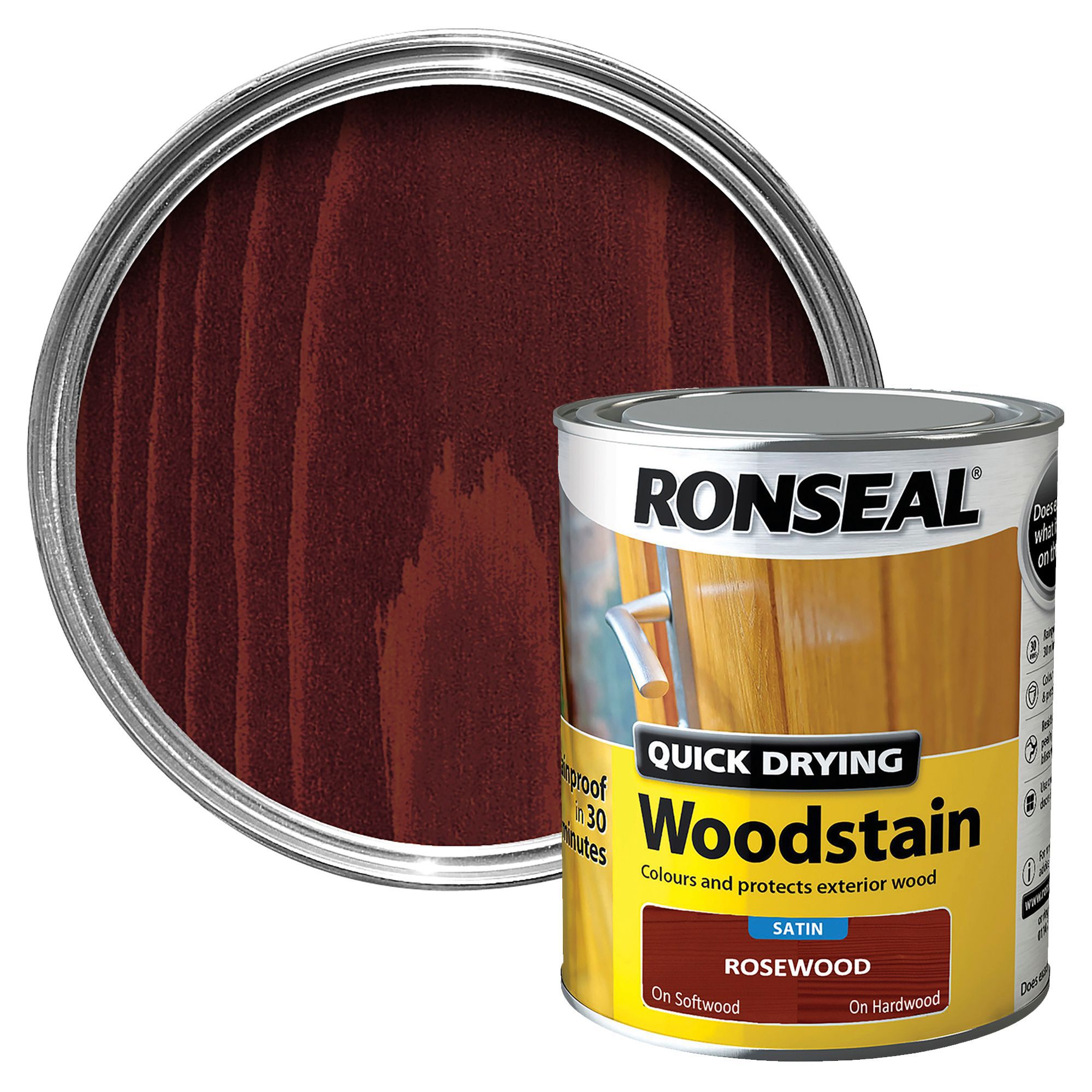 Ronseal Rosewood Satin Wood stain, 750ml