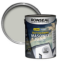 Ronseal Self-cleaning Stone grey Smooth Matt Masonry paint, 5L