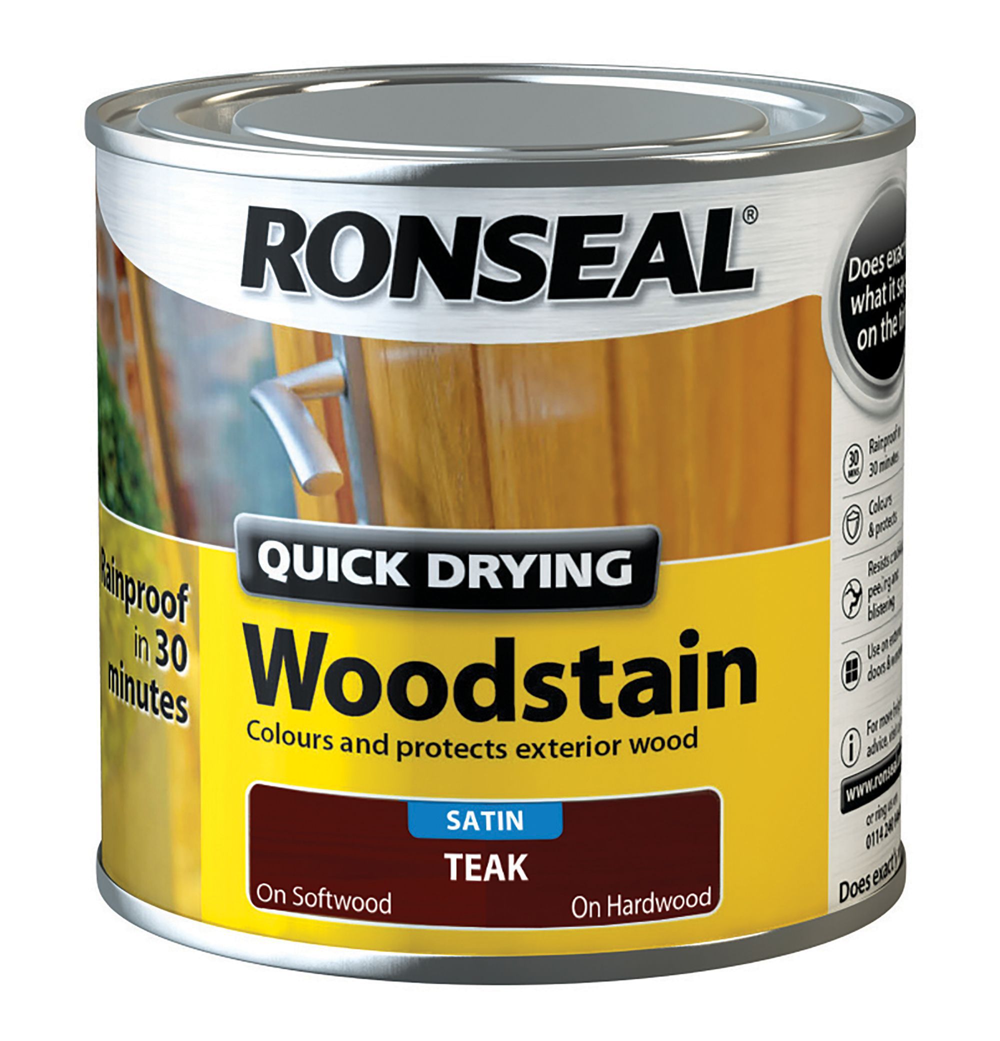 Ronseal Teak Satin Wood stain, 250ml