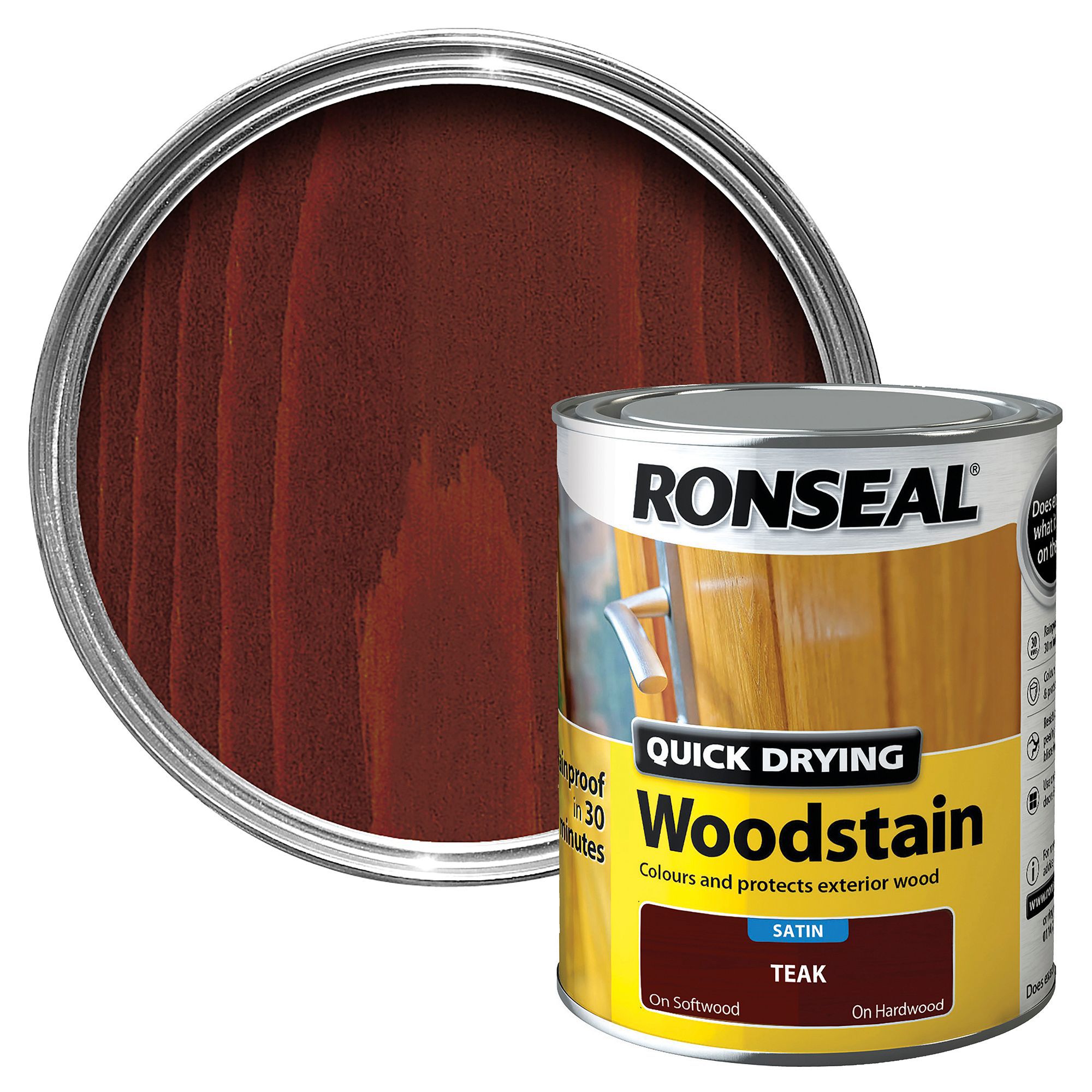 Ronseal Teak Satin Wood stain, 750ml