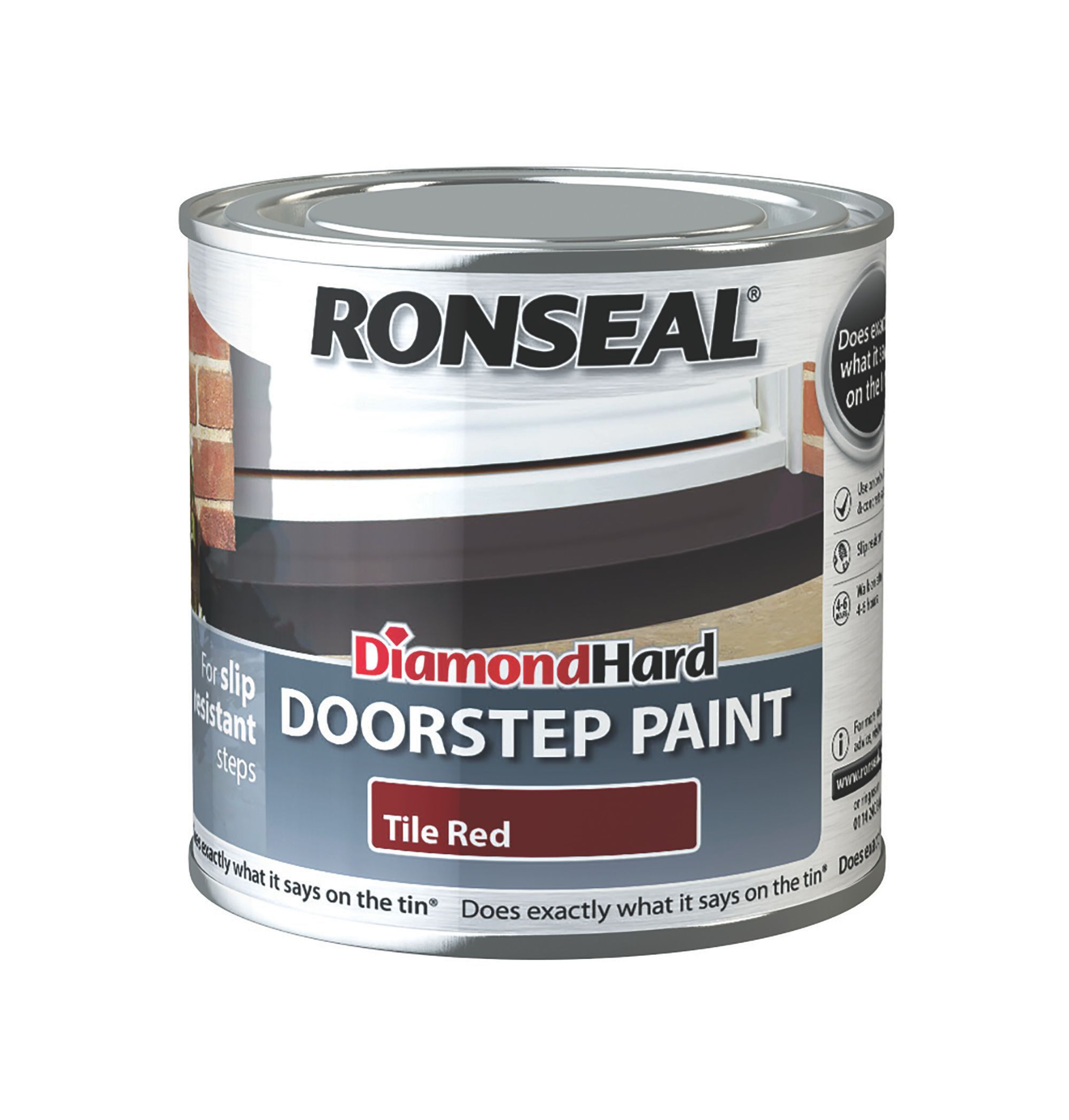 Ronseal Tile red Satinwood Doorstep paint, 250ml