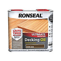 Ronseal Ultimate Dark oak UV resistant Decking Wood oil, 2.5L