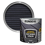 Ronseal Ultimate protection Charcoal Matt Decking Wood stain, 2.5L