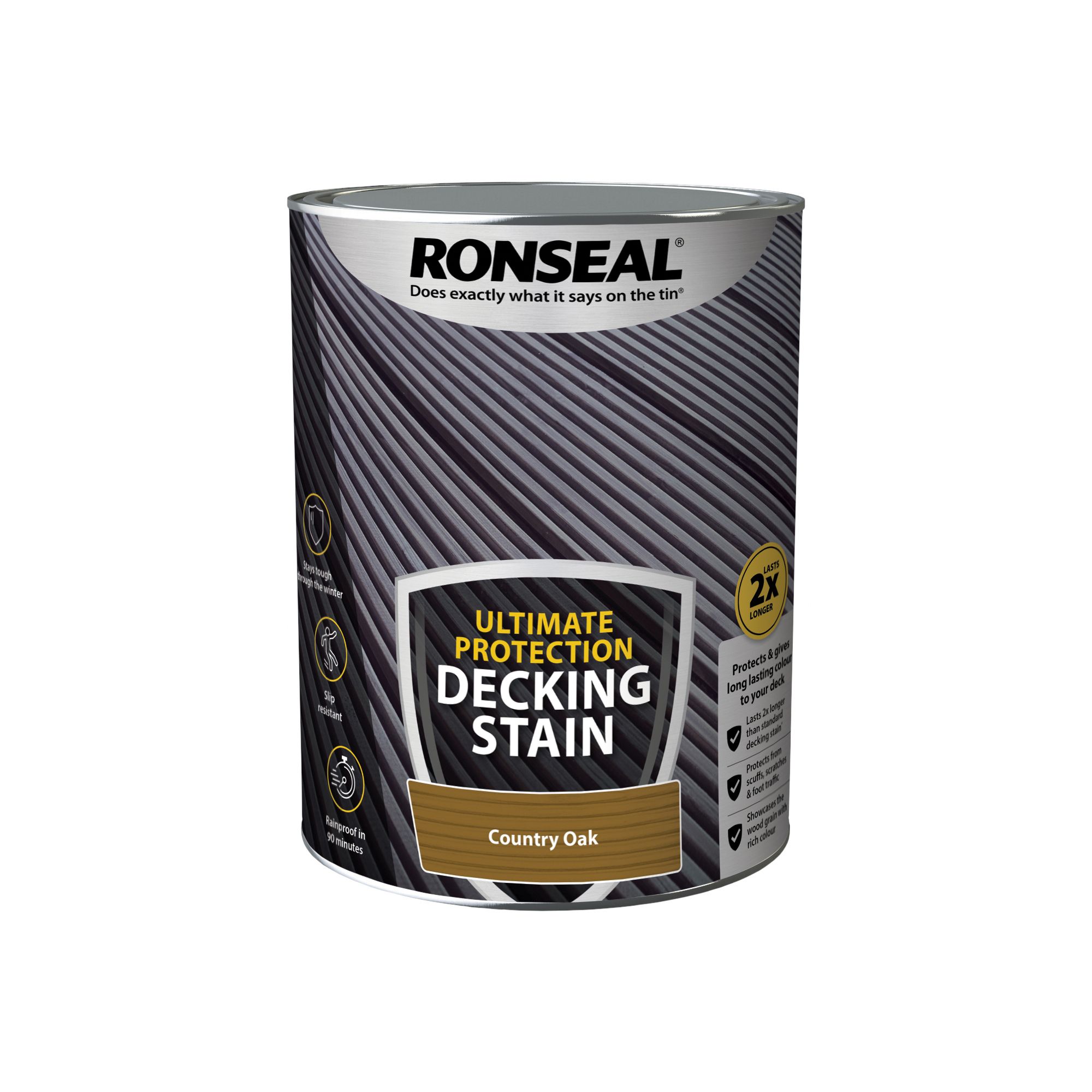 Ronseal Ultimate protection Country oak Matt Decking Wood stain, 5L