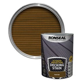 Ronseal Ultimate protection Dark oak Matt Decking Wood stain, 5L