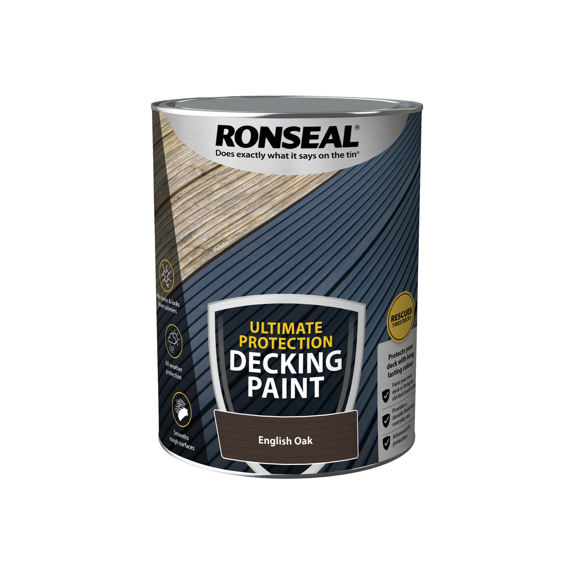 Ronseal Ultimate Protection Matt English oak Decking paint, 5L