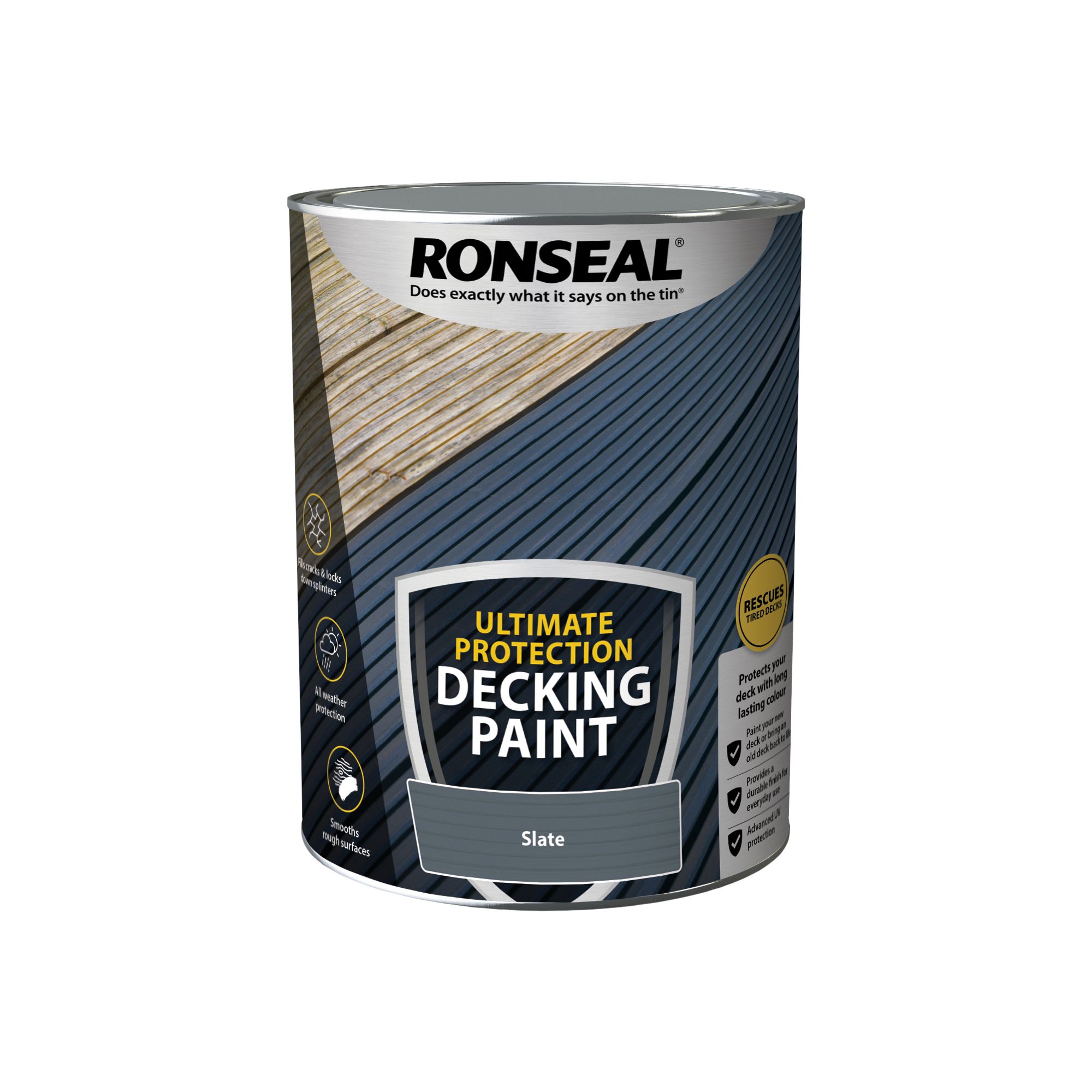 Ronseal Ultimate Protection Matt Slate Decking paint, 5L